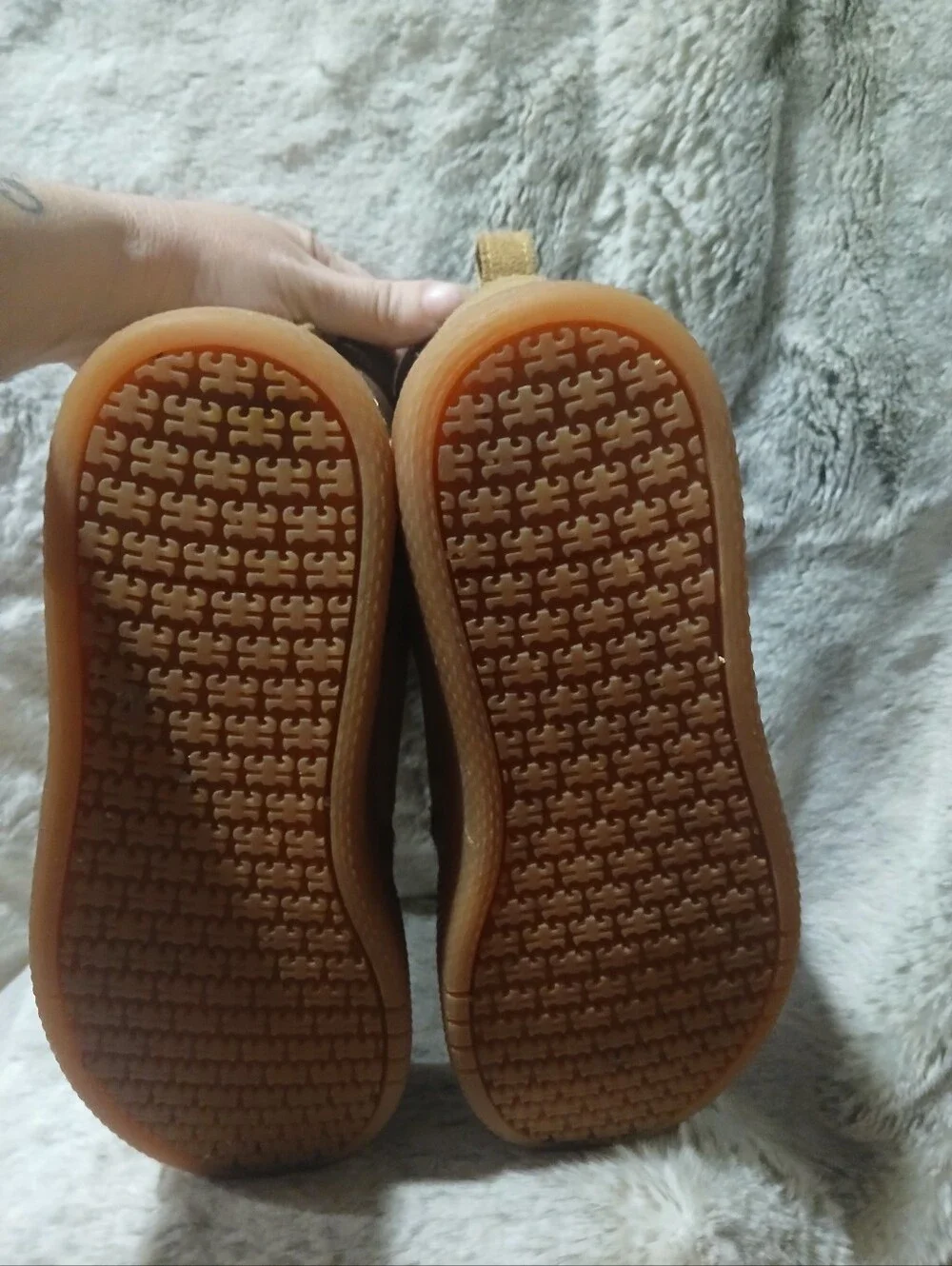 Kids Brown/Tan Suede High-Top Lace-Up Sneakers